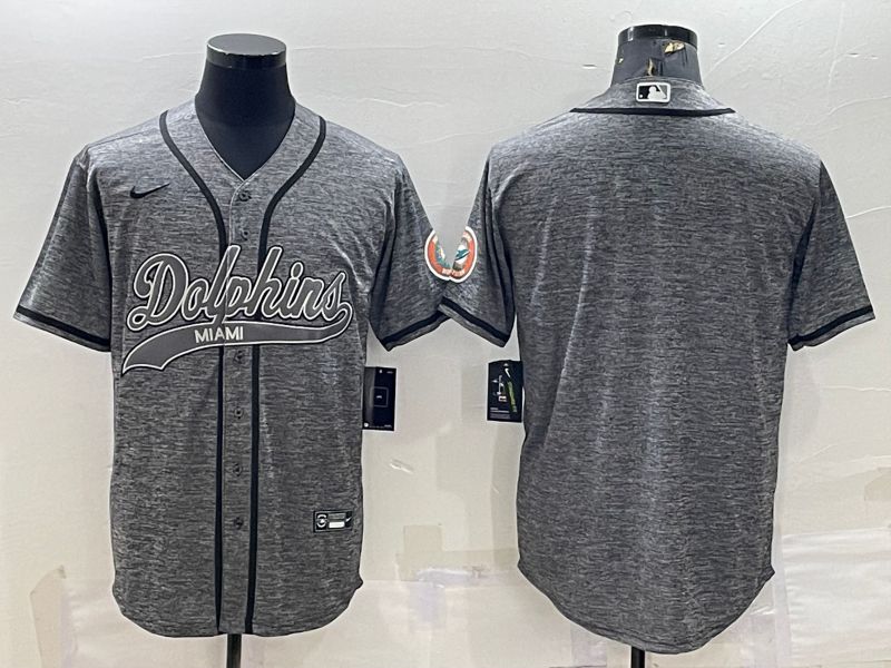 Men Miami Dolphins Blank Grey hemp ash 2022 Nike Co branded NFL Jersey->miami dolphins->NFL Jersey